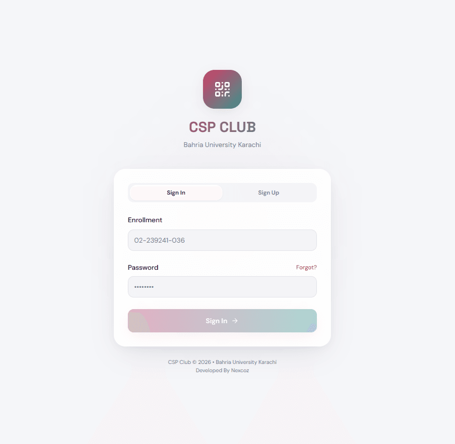 CSP — Attendance & Event System